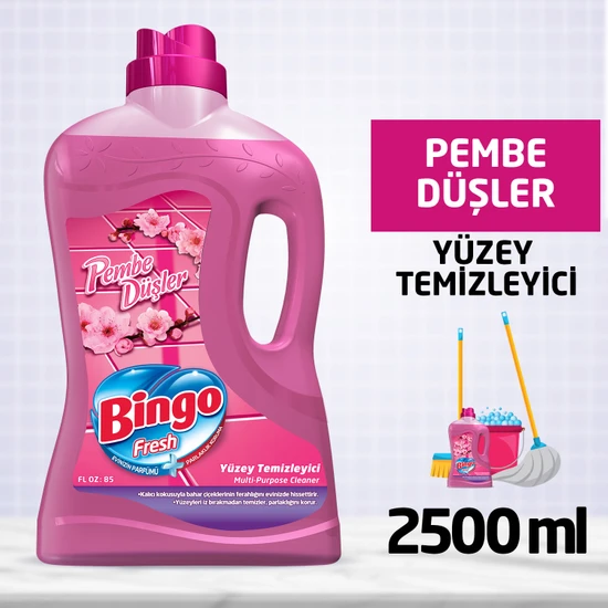 BİNGO - Bingo Fresh Yüzey Temizleyici Pembe Düşler 2,5L