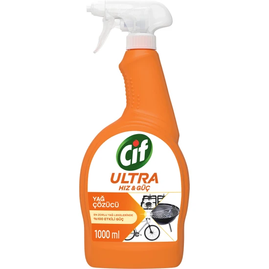 CİF - Cif Ultra Hız & Güç Yağ Çözücü Sprey Leke ve Kir Çıkarıcı 1000 ML