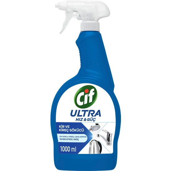 CİF - Cif Ultra Hız & Güç Kireç Sökücü Sprey Leke ve Kir Çıkarıcı 1000 ML