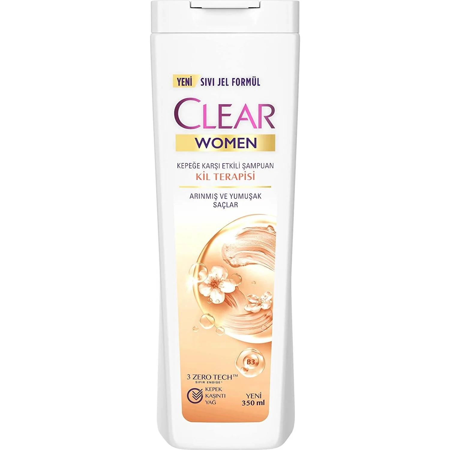CLEAR - Clear Women Kepeğe Karşı Etkili Şampuan Kil Terapisi Arınmış ve Yumuşak Saçlar 350 ml