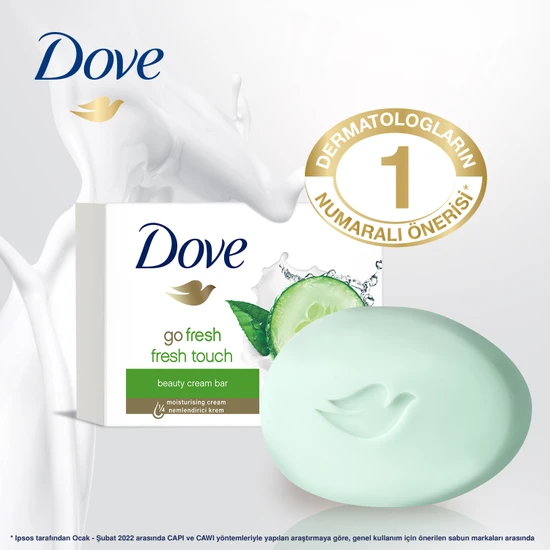DOVE - Dove Beauty Cream Bar Katı Güzellik Sabunu Fresh Touch Nemlendirici Etkili 90 g