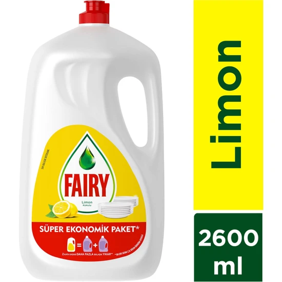 FAİRY - Fairy Elde Yıkama Bulaşık Deterjanı Limon 2600 ml