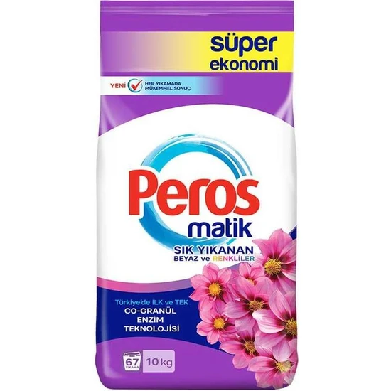 PEROS - Peros Matik 10 kg Yıldız Çiçeği Beyazlar Ve Renkliler