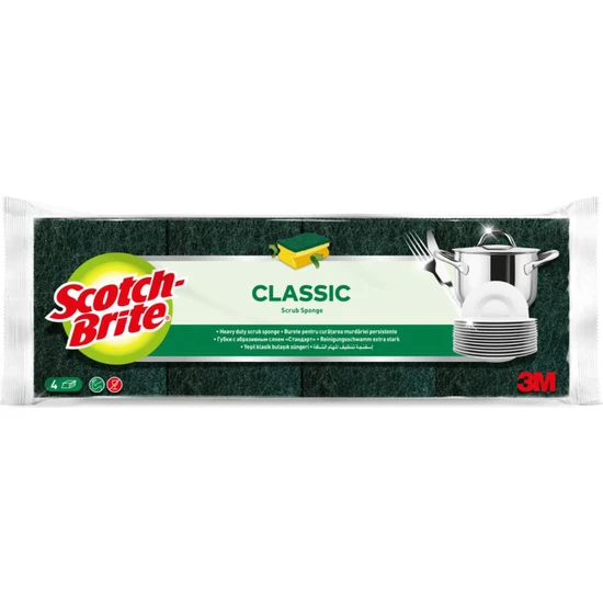 SCOTCH-BRİTE - Scoth Brite Yeşil 4'lü Sünger