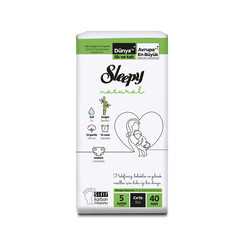SLEEPY - Sleepy - Natural Bebek Bezi 5 Numara 40 Adet