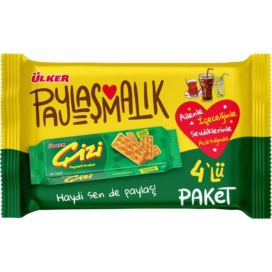 ÜLKER - Ülker - Çizi Peynirli Kraker 4'lü 280 gr 